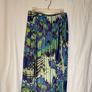 Lined Shear Maxi Skirt